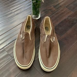 Vans brown men’s slip on size 12